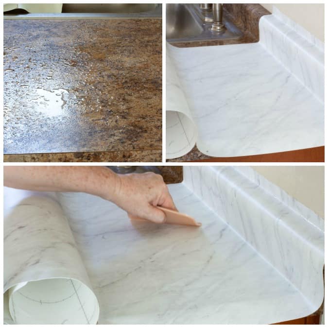 DIY Cheap Countertops with Contact Paper 